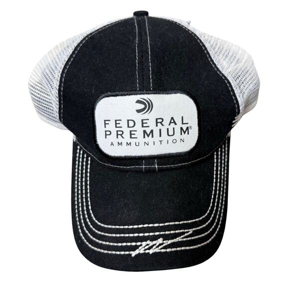 Federal Premium Ammunition Other - Federal Ammunition Printed Baseball Cap Black White Cotton Blend Hat Adult Size